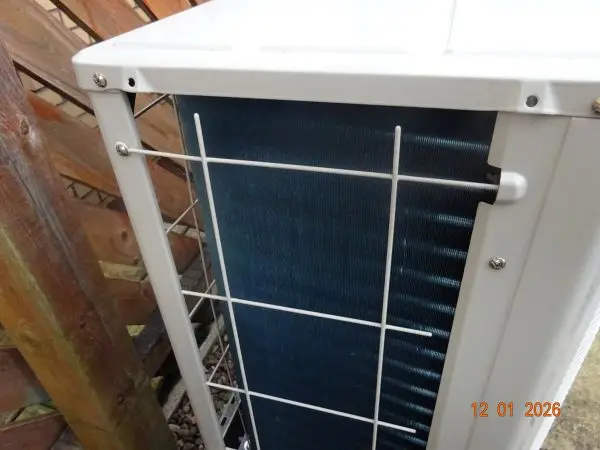 Rear coil and guard of an outdoor air-conditioning unit