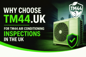 Hidden air conditioning systems that trigger TM44 inspection in UK buildings.