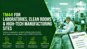 TM44 inspection for laboratories, clean rooms and high-tech manufacturing sites in the UK.