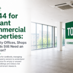 TM44 for vacant commercial properties showing an empty commercial unit with air conditioning and a to let sign.