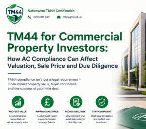 TM44 commercial property investors air conditioning compliance and due diligence for UK commercial buildings